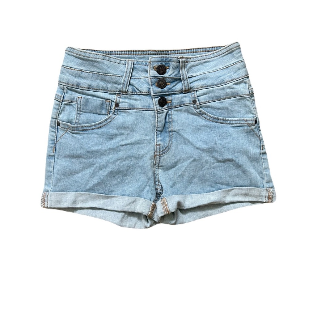 Ardene Eightytwo ‘Shortie’ High Rise Light Wash Jean Short Women’s Size 5